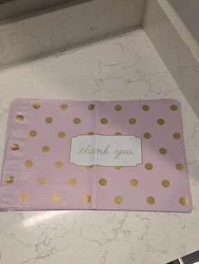 20 Gift Bags - Pink with Gold Dots